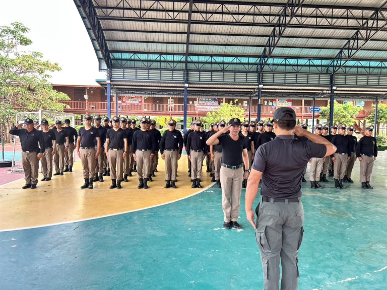 สภ.พยัคฆภูมิพิสัย ฝึกทบทวนตามแบบฝึก เพื่อรอรับการประกวดการฝึก ประจำปี 2569